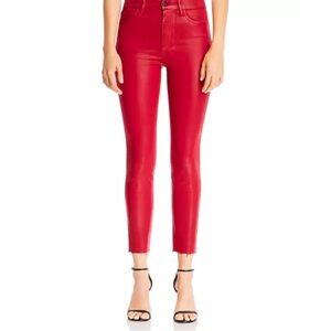 Joes Jeans Charlie Coated Skinny Jeans Haute Red